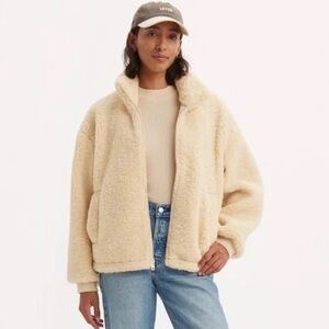 Levi’s TEDDY SHERPA JACKET XS WOMEN’S Crème Brulee